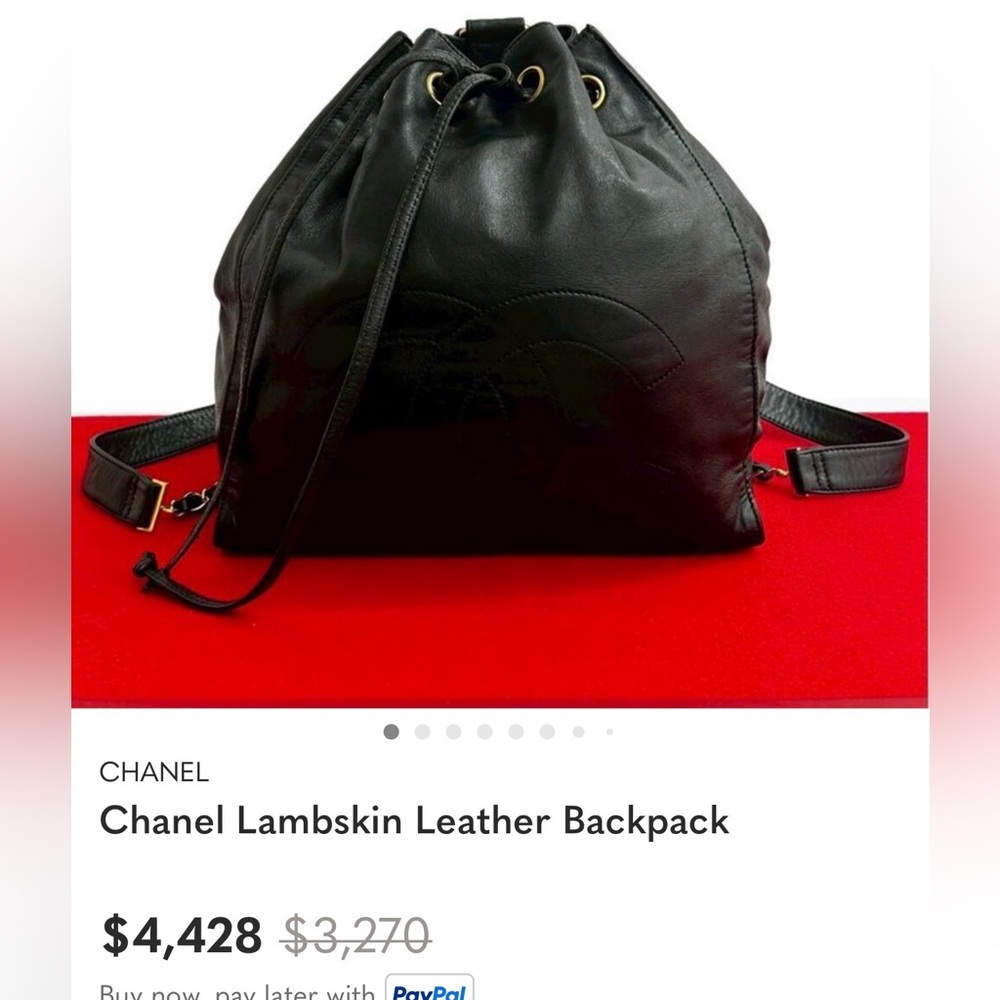 CHANEL Black Leather Backpack - Picture 9 of 9